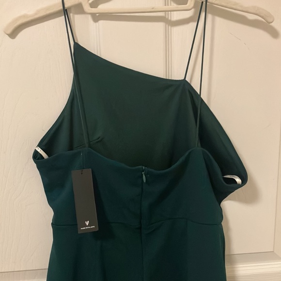 Party for Two Emerald Green Asymmetrical Bodycon Mini Dress - Picture 9 of 12